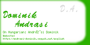 dominik andrasi business card
